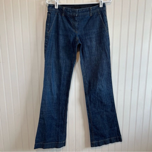 Theory Dark Blue Flare Jeans - Picture 1 of 8